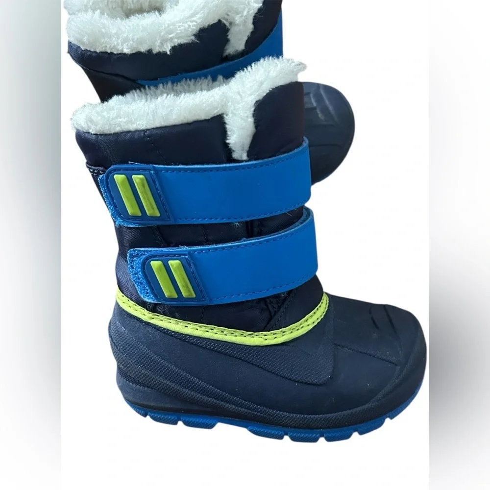 Cat & Jack Blue Insulated Snow Boots Faux Fur Lined Winter Toddler Kids Size 5